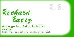 richard batiz business card